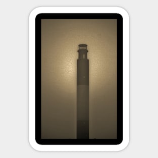 Foggy Lighthouse In Sepia Sticker